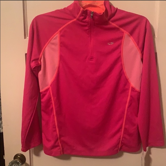 CHAMPION Girls Pink DUO DRY Pullover sweater Top L - Picture 2 of 9